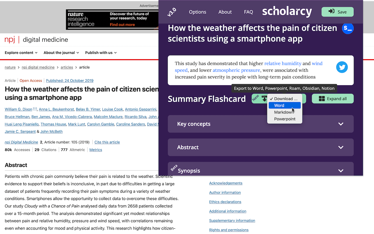 Scholarcy Browser Extension