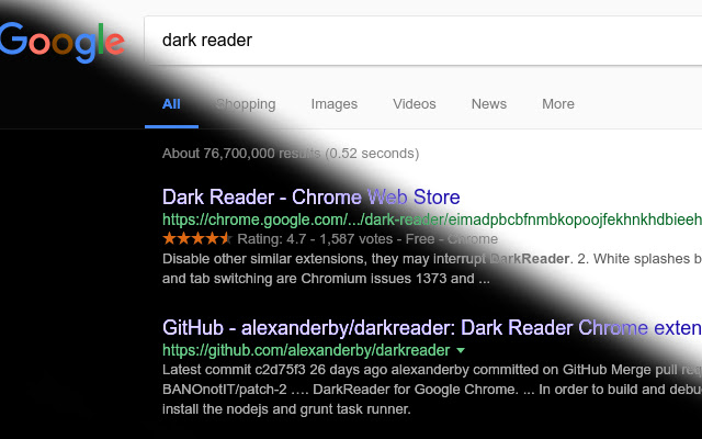 Dark Reader Dark