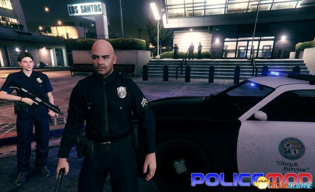 GTA5警察MOD界面示意图