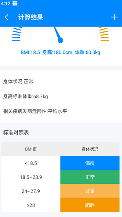 BMI计算器app