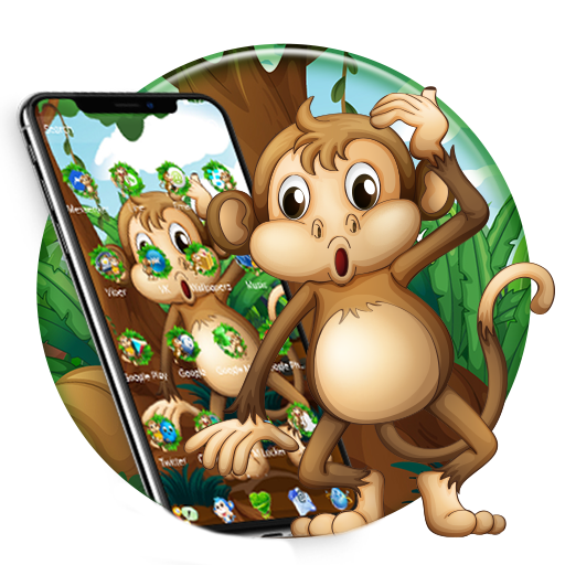 Kawaii Cute Brown Cartoon Monkey Theme(卡哇伊可爱的棕色卡通猴子主题)