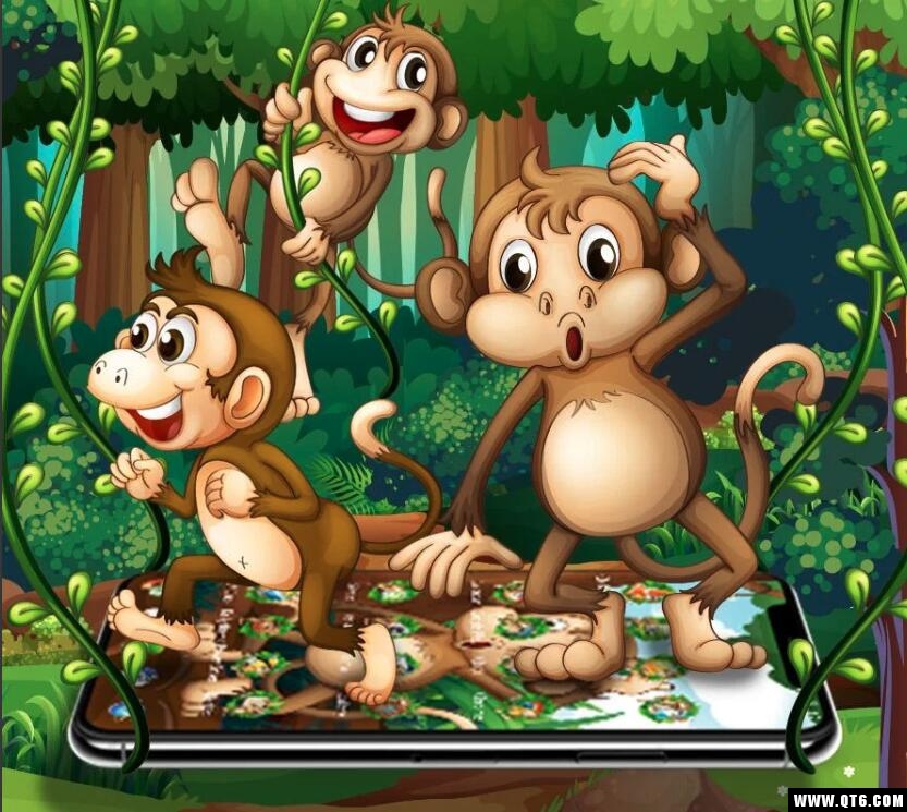 Kawaii Cute Brown Cartoon Monkey Theme(卡哇伊可爱的棕色卡通猴子主题)
