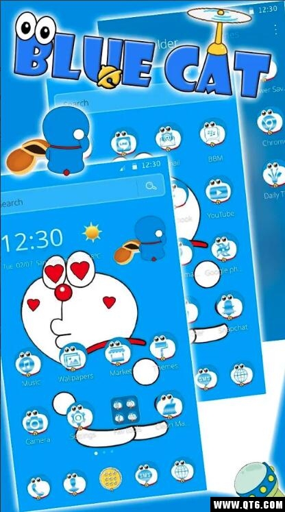 Kawaii Alpaca(卡哇伊蓝色可爱猫咪卡通壁纸主题) 1.1.1安卓版