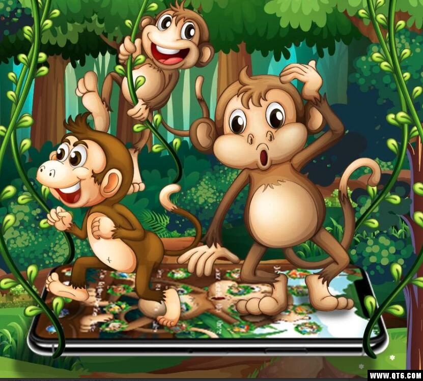 Kawaii Cute Brown Cartoon Monkey Theme(卡哇伊可爱的棕色卡通猴子主题)