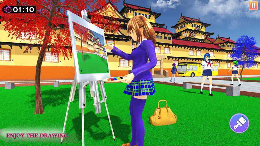 动漫女孩生活高中3D ios版