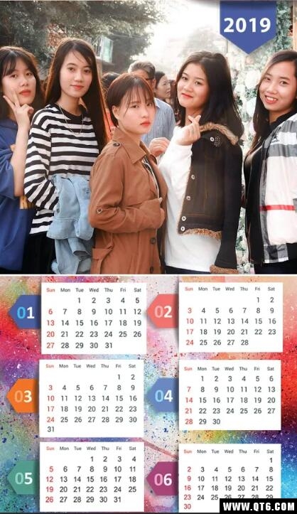 日历农历2019相框