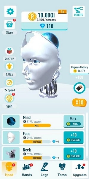 闲置机器人无限金币版
