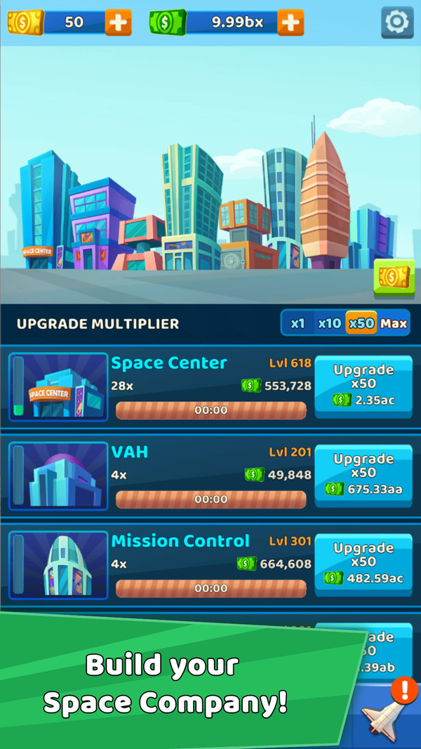 闲置太空竞赛app