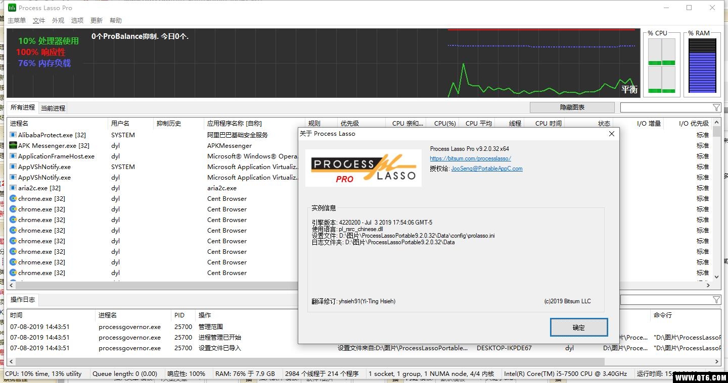 Process Lasso Pro（进程优化管理） 9.2.0.32便携版