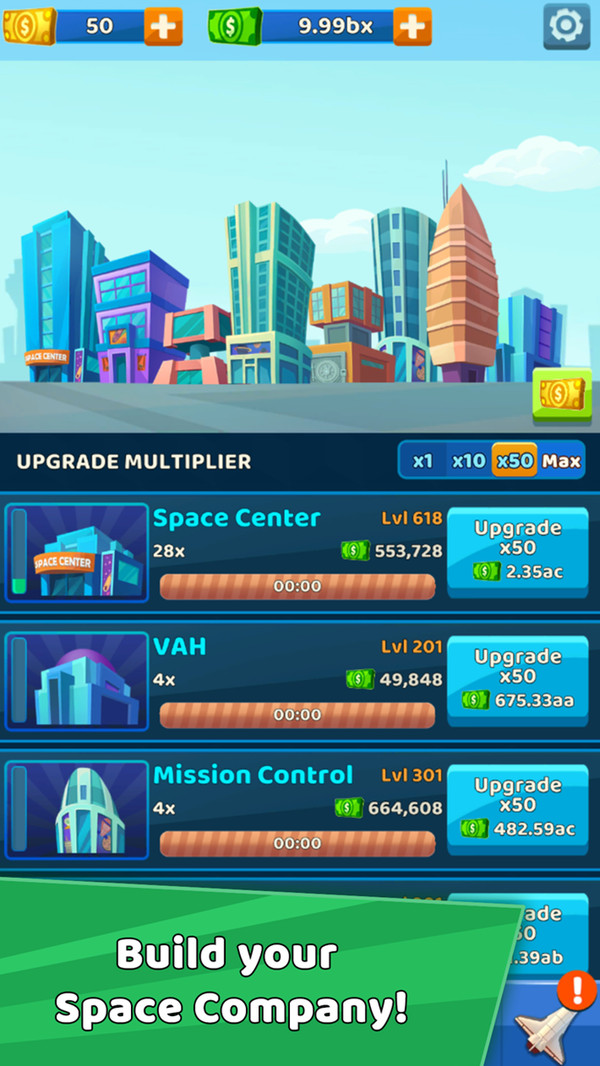 闲置太空竞赛app