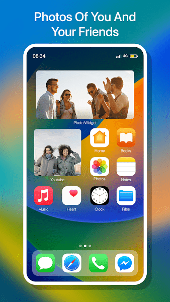 仿苹果ios16照片小组件