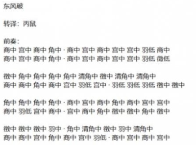 天涯明月刀手游曲谱演奏界面