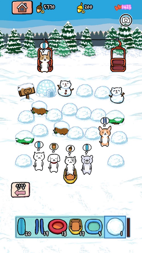 动物滑雪场游戏画面