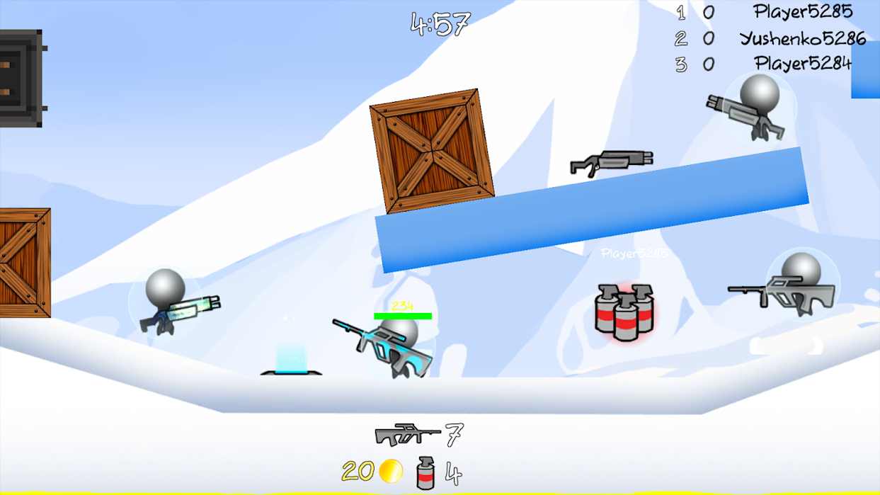 Stickman Multiplayer Shooter(火柴人多人射击游戏无限金币破解版) 1.09最新版