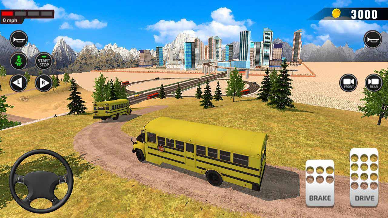 Offroad School Bus Driver 3D City Public transport（越野校车司机3D）无限金币破解版 1.39完整版