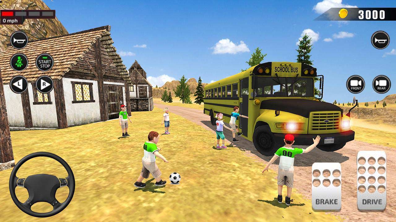 Offroad School Bus Driver 3D City Public transport（越野校车司机3D）无限金币破解版 1.39完整版