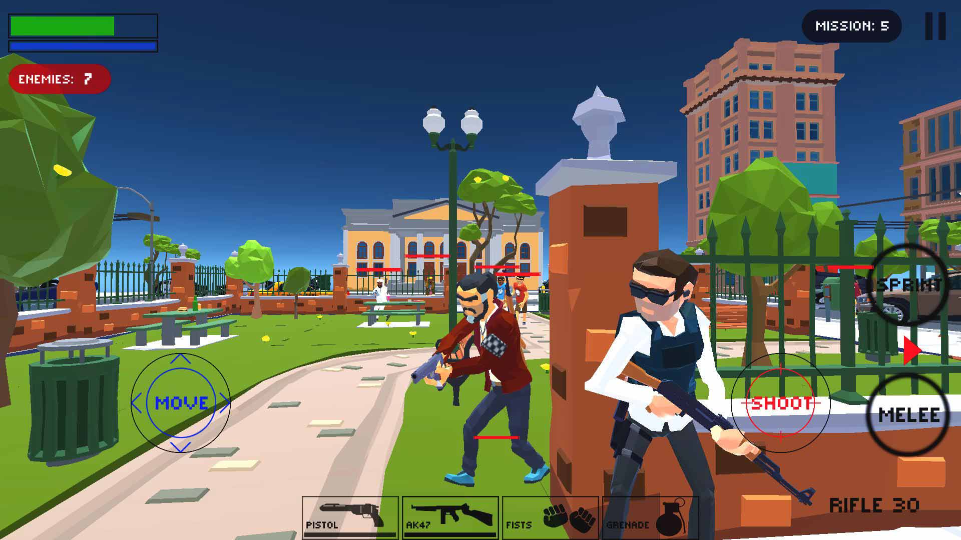 Polygon Cover Shooter City Police Vs Mob War（城市警察掩护射击）全关卡破解版 1.03完整版