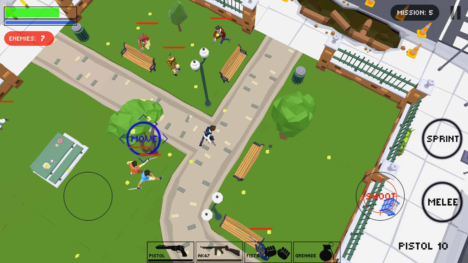 Polygon Cover Shooter City Police Vs Mob War（城市警察掩护射击）全关卡破解版 1.03完整版