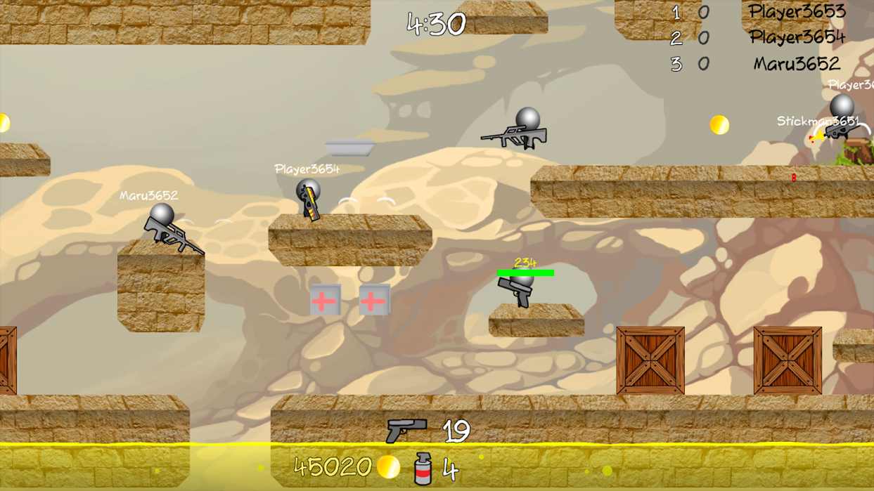 Stickman Multiplayer Shooter(火柴人多人射击游戏无限金币破解版) 1.09最新版