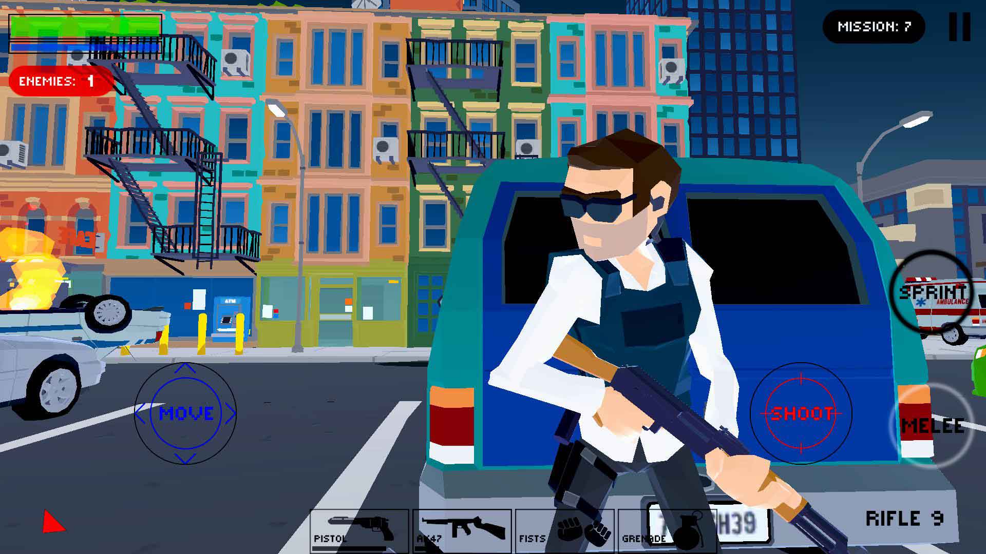Polygon Cover Shooter City Police Vs Mob War（城市警察掩护射击）全关卡破解版 1.03完整版