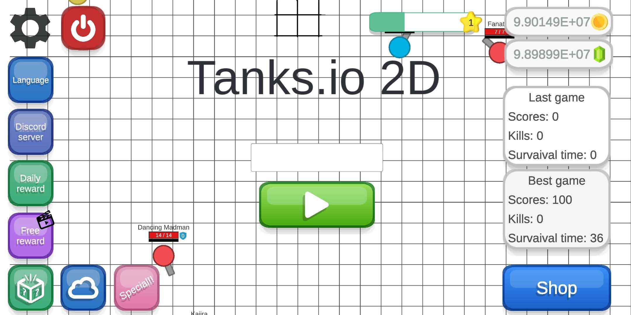 Tanks io 2D（坦克2D）无限金币破解版 3.4最新版