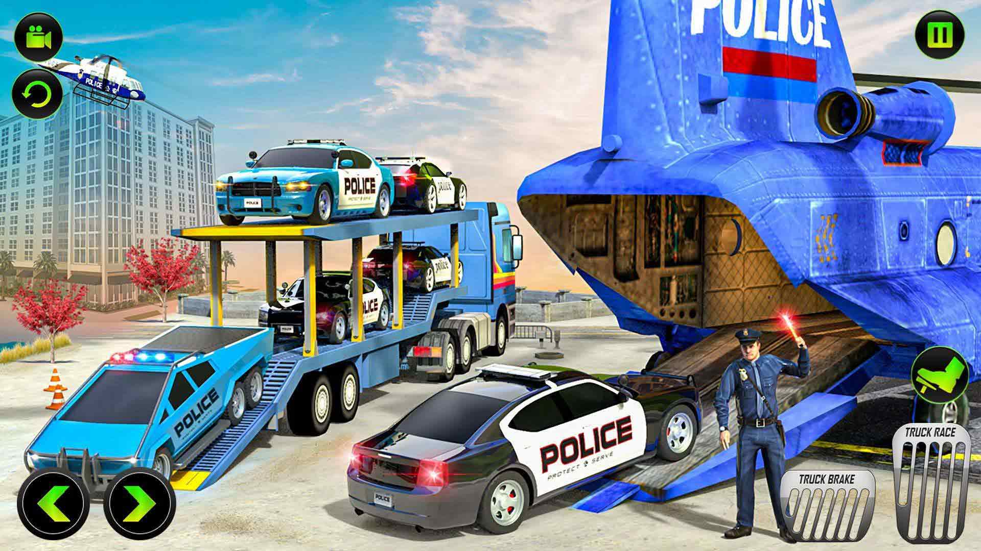 US Police Cybertruck Transporter(特殊卡车运输机无限货币破解版) 1.1.1安卓版