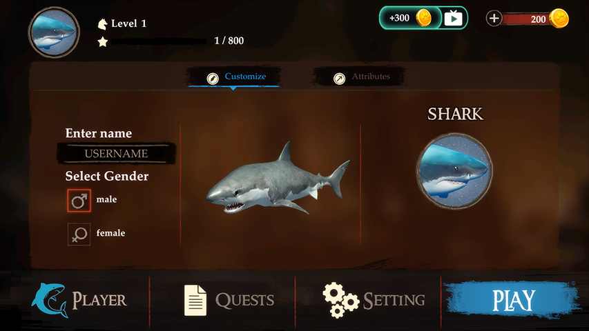 The Shark(鲨鱼模拟无限金币破解版) 1.0.1安卓版