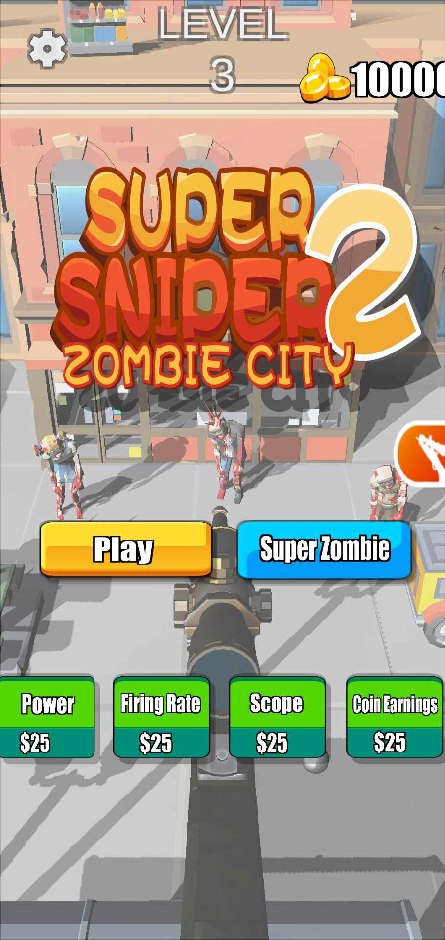 Super Sniper 2 Zombie City（超级狙击手2僵尸城）破解版无限货币 0.1免费版