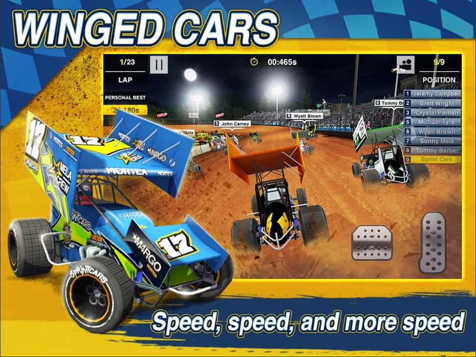 Sprint Cars(泥跑道冲刺汽车无限金币破解版) 3.3.1最新版