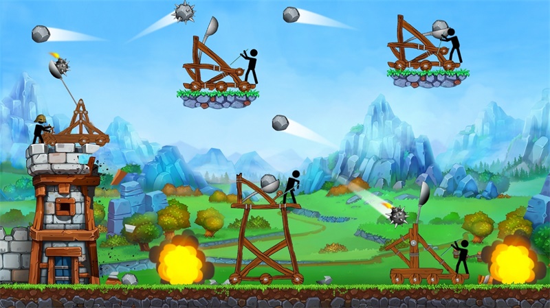 The Catapult: Stickman games(火柴人投石机无限金币钻石版) 1.0.1无敌版
