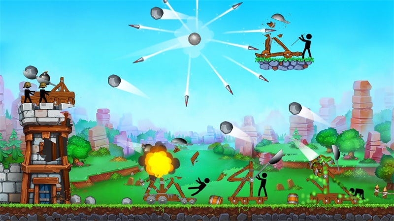 The Catapult: Stickman games(火柴人投石机无限金币钻石版) 1.0.1无敌版