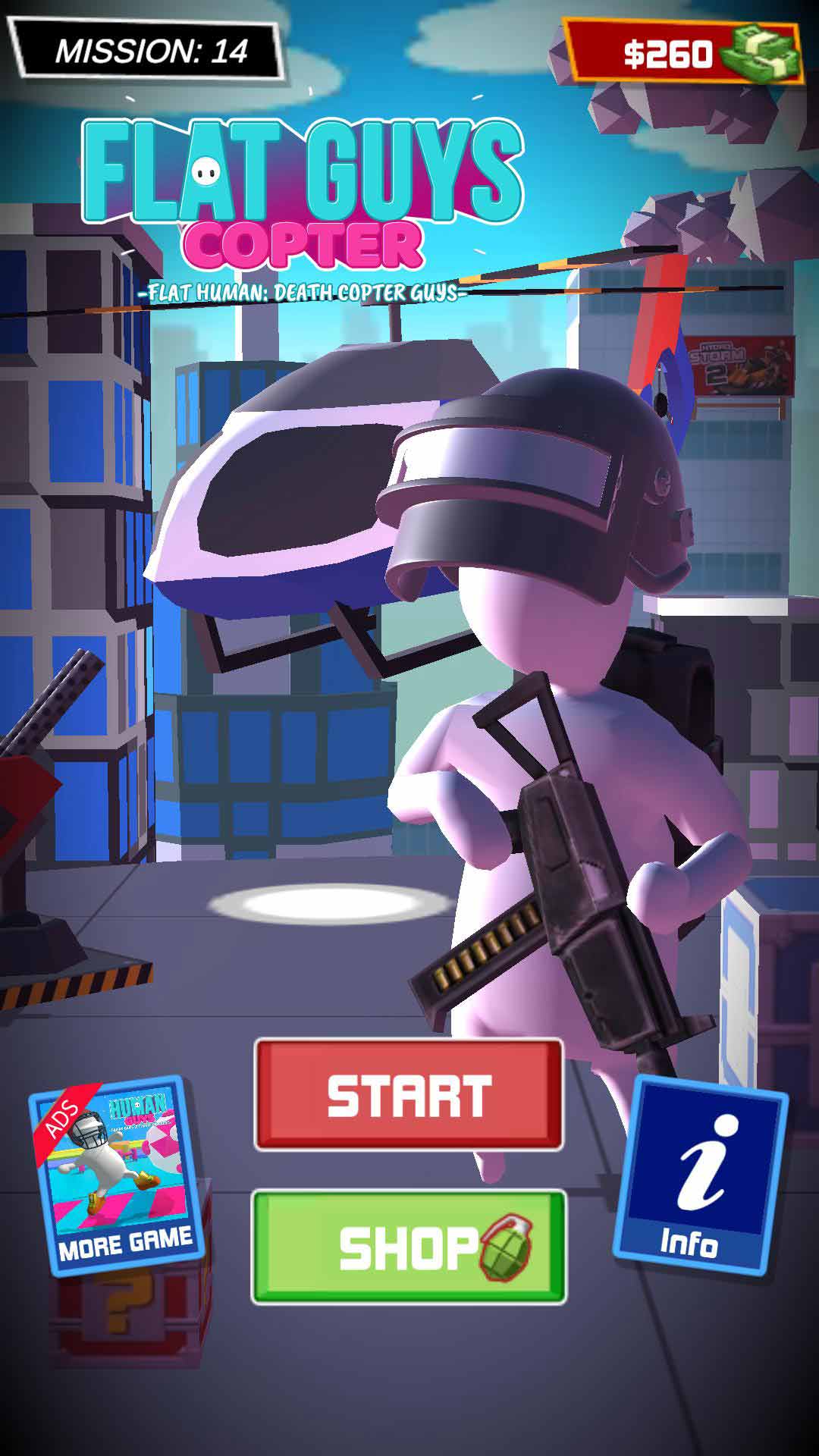 Flat Human Copter Guys(天降突围大量货币版) 1.0安卓版