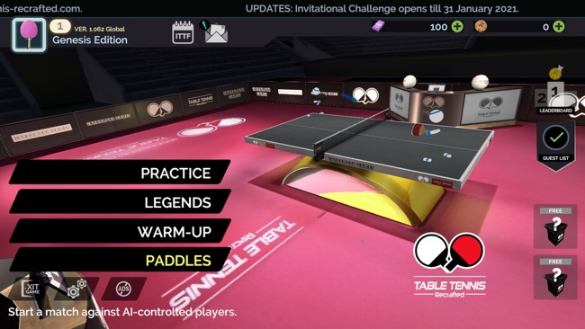 Table Tennis Recrafted Genesis Edition 2019(Table Tennis ReCrafted官方版) 1.0.2安卓版