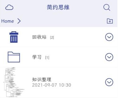 简约思维导图界面示意图