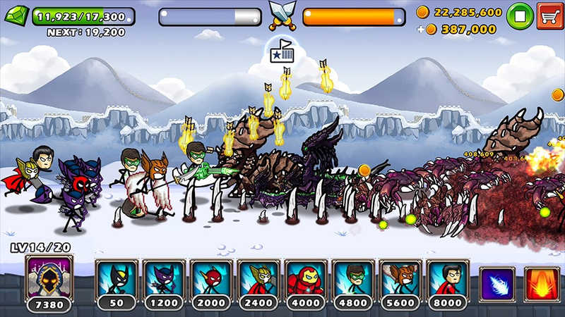 英雄战争超级火柴人防御内购破解版（HERO WARS Super Stickman） 1.1.0最新版
