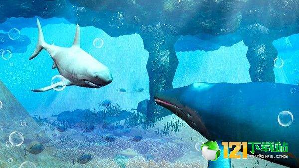 蓝鲸海洋生物模拟3D游戏APP
