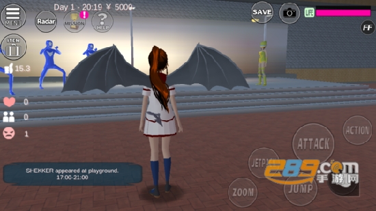 sakuraschoolsimulator更新动作2022英文版v1.039.07内置修改器英文版