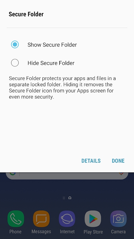 Secure Folder app