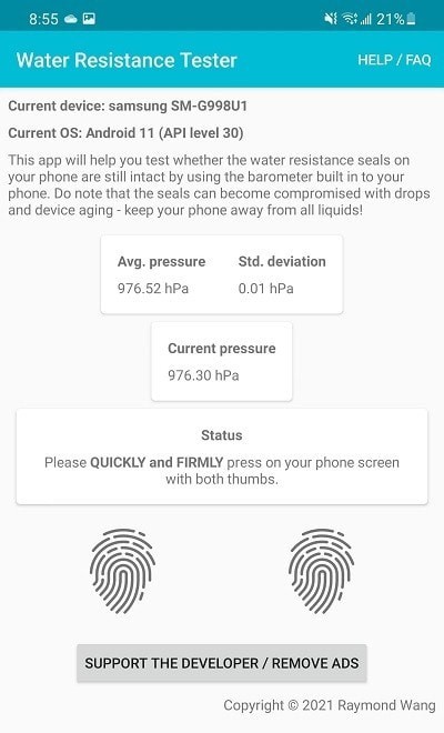 Water Resistance Tester