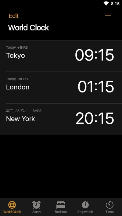 iOS13时钟（Clock）