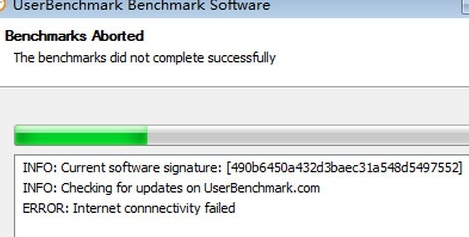 UserBenchmark测试界面示意图