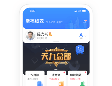 幸福绩效应用界面