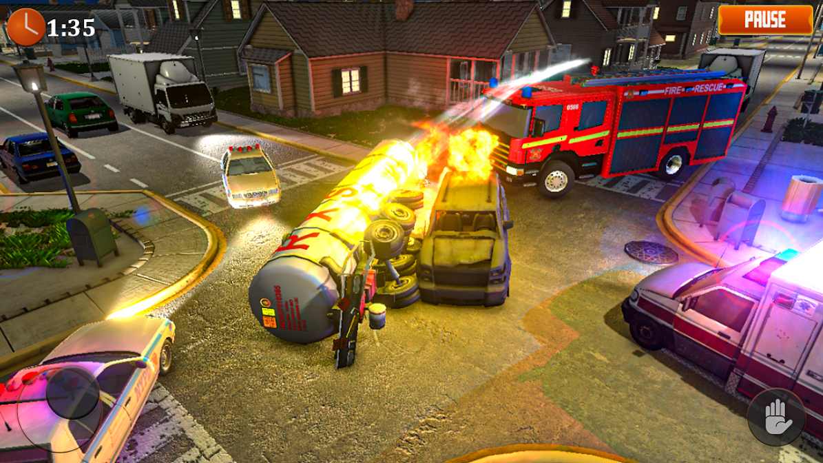 FIRE TRUCK 911 RESCUE & AMBULANCE 1122 RESCUE GAME （消防员紧急救援无条件解锁车辆版） 3.3安卓版