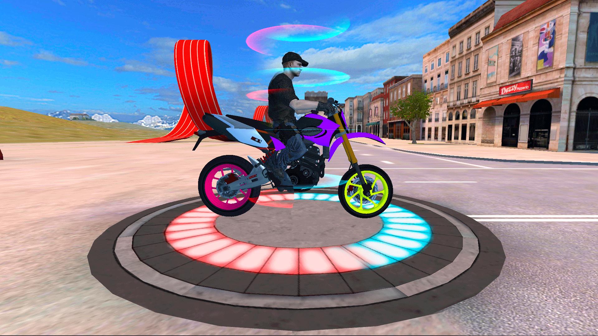 Motorcycle Stunt Ramps: Futuristic Teleport(诡异车道未来传送官方版) 3安卓版