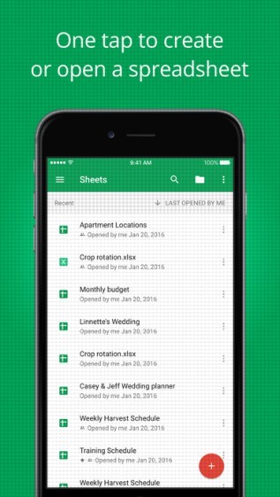 Google表格 ios版