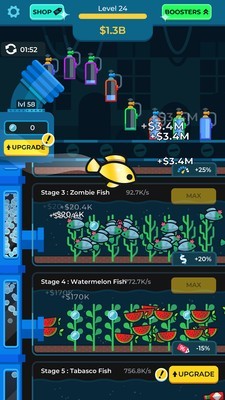 闲置水族馆汉化破解版无限金币 1.7.9安卓版