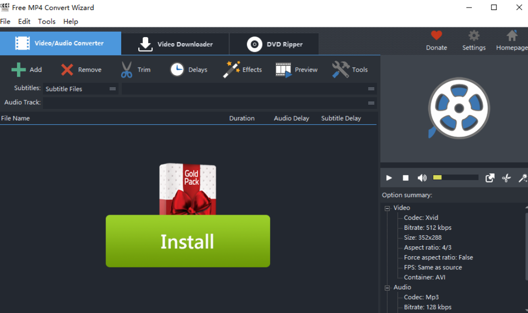Free MP4 Convert Wizard v8.8.0免费版