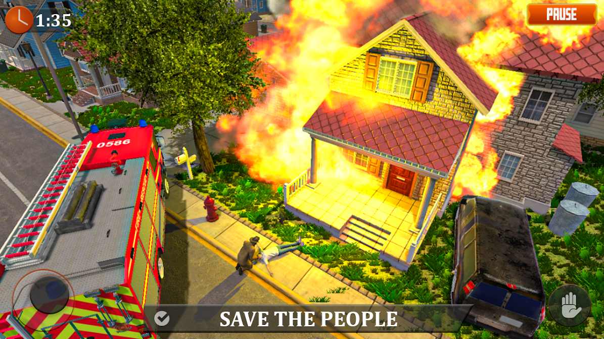 FIRE TRUCK 911 RESCUE & AMBULANCE 1122 RESCUE GAME （消防员紧急救援无条件解锁车辆版） 3.3安卓版