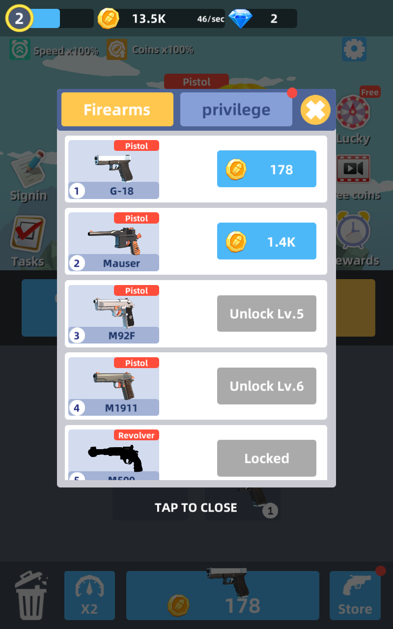 Idle Gun 3D(闲置枪3D无限金币版) 1.5安卓版
