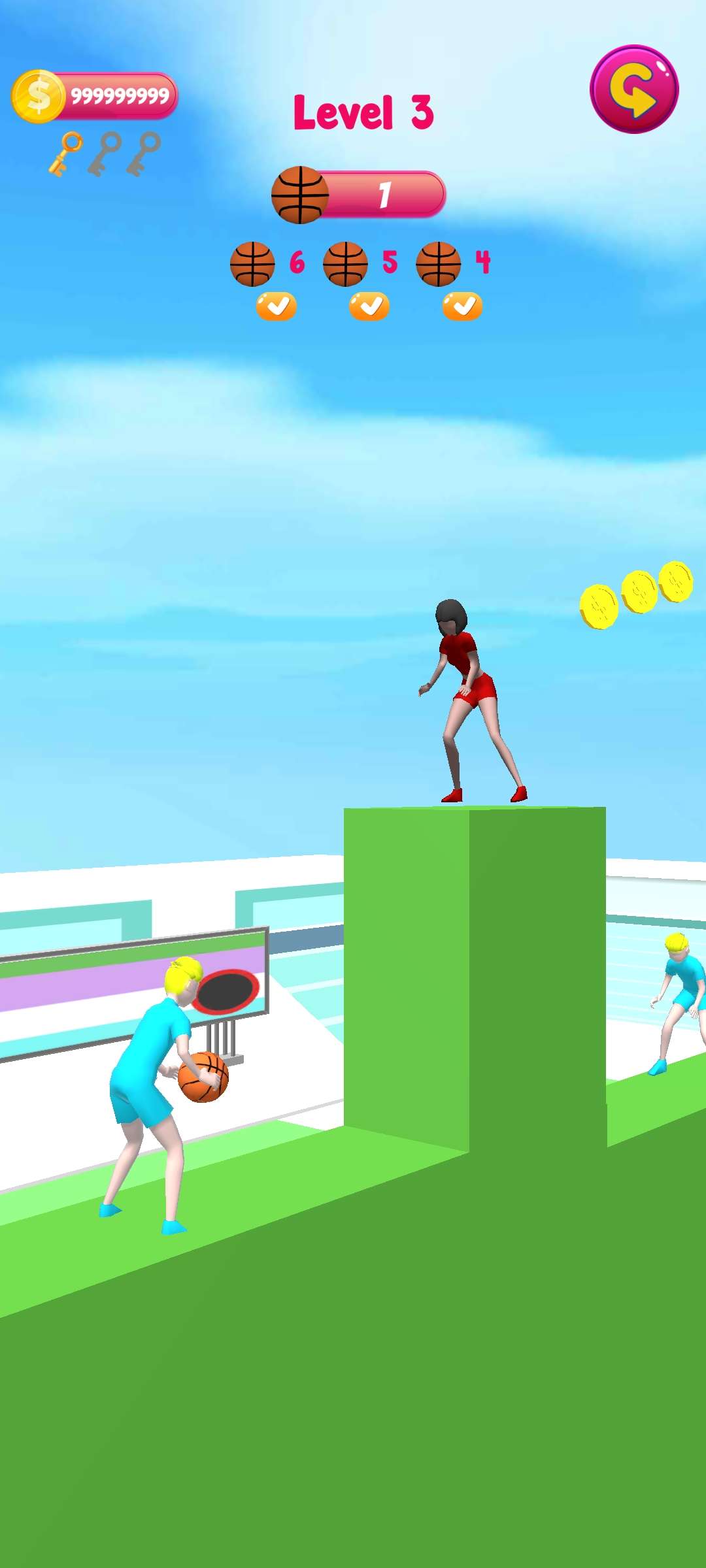BasketBall3D(传球3D大量货币版) 2安卓版
